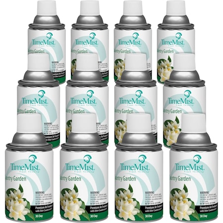 Timemist Metered Aerosol Fragrance Refill, Country Garden, PK 12 TMS1042786CT